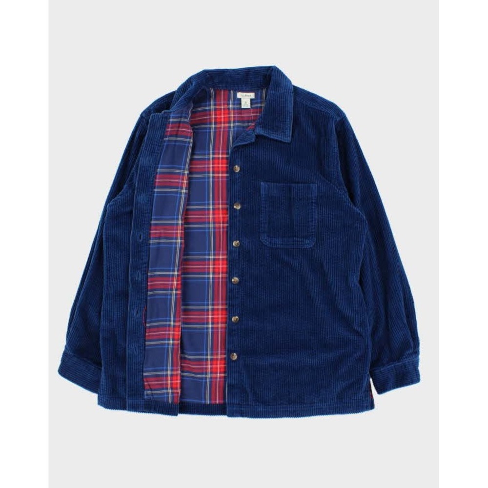 L.L.Bean Tartan Lined Heavyweight Corduroy Shirt Barn Gorpcore Y2K